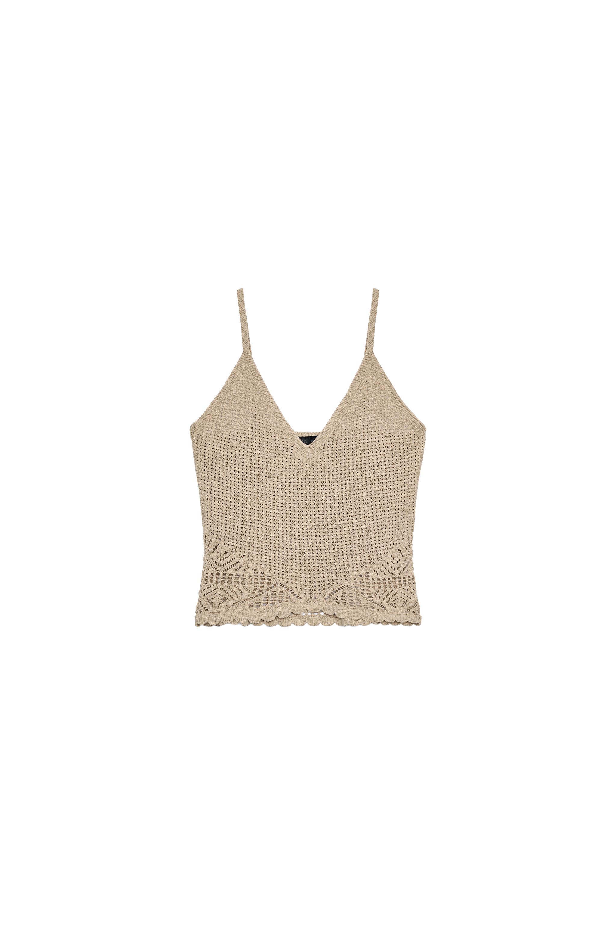 POINTELLE SPAGHETTI STRAP TOP